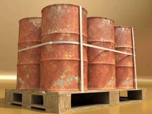 rusty barrel pallet high resolution textures 3D Model