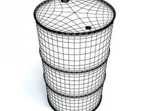 shell oil metal drums  pallet 3D Model
