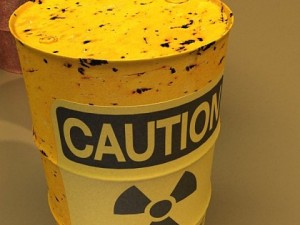 radioactive metal drums  pallet Model 3D