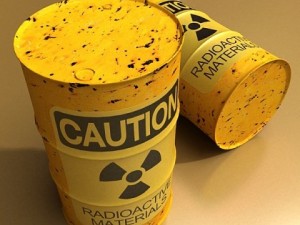radioactive metal drums  pallet Model 3D