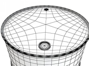 radioactive metal drums  pallet Model 3D