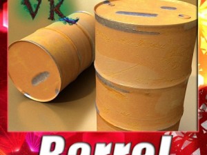 pallet  metal drums high resolution 3D Model