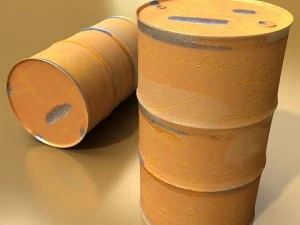 pallet  metal drums high resolution 3D Model