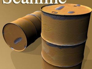 pallet  metal drums high resolution 3D Model