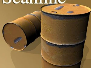 pallet  metal drums high resolution 3D Model