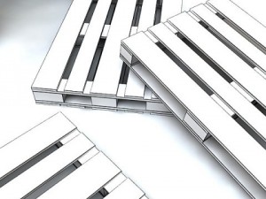 pallet  metal drums high resolution 3D Model