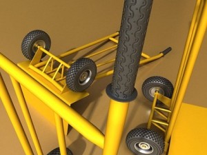 hand truck  55 gallon drums high res Model 3D