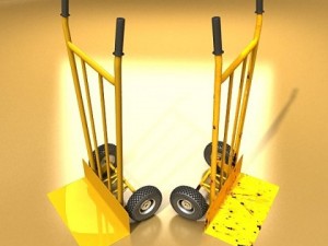 hand truck  55 gallon drums high res Model 3D