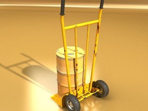 hand truck  55 gallon drums high res Model 3D
