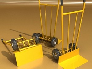 hand truck  55 gallon drums high res Model 3D