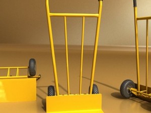 hand truck  55 gallon drums high res Model 3D