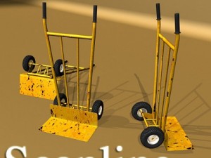 hand truck  55 gallon drums high res Model 3D