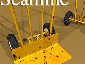 hand truck  55 gallon drums high res Model 3D