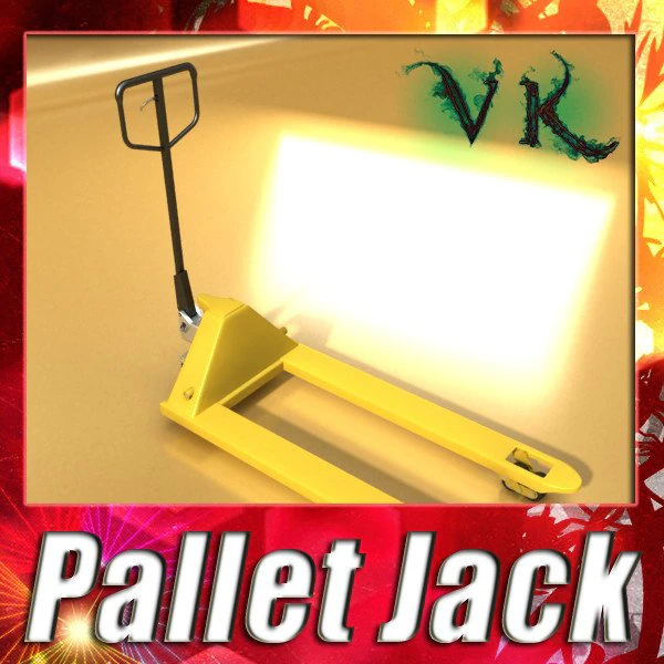 pallet jack high detail 3D Model .c4d .max .obj .3ds .fbx .stl .blend