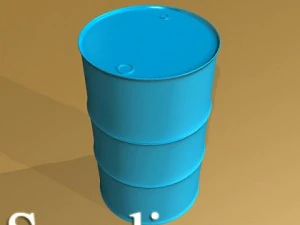 pallet jack with cartons  metal drums 3D Model