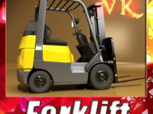 forklift high detail Modelo 3D