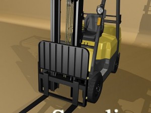forklift high detail Modello 3D