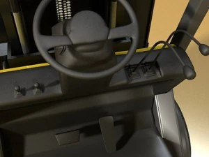 lift truck pallet cartons  metal drums 3D Model