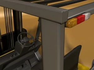 lift truck pallet cartons  metal drums 3D Model