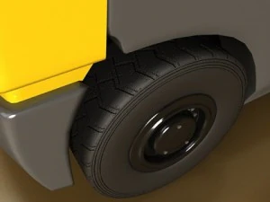 lift truck pallet cartons  metal drums 3D Model