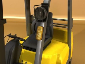 lift truck pallet cartons  metal drums 3D Model