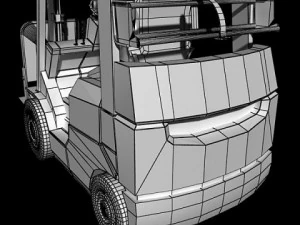 lift truck pallet cartons  metal drums 3D Model