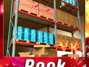 Requisiten f&uuml;r Industrieregale mit hoher Detailliertheit 3D Modell