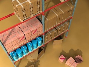 industrial shelving  props high detail Modello 3D