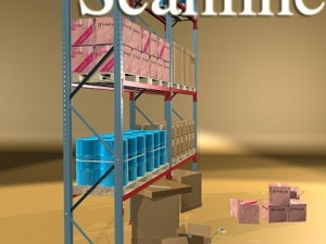 industrial shelving  props high detail Modello 3D