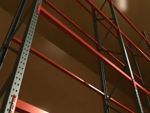 industrial shelving high detail 3D Model
