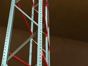 industrial shelving high detail 3D Model