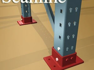 industrial shelving high detail 3D Model