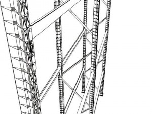 industrial shelving high detail 3D Model