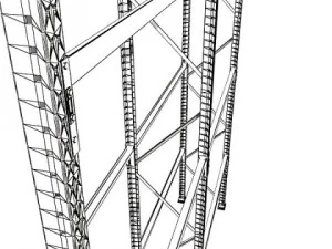 industrial shelving high detail 3D Model