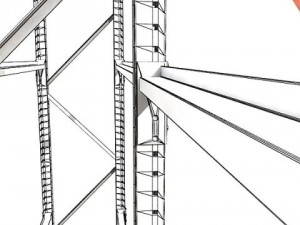 industrial shelving high detail 3D Model