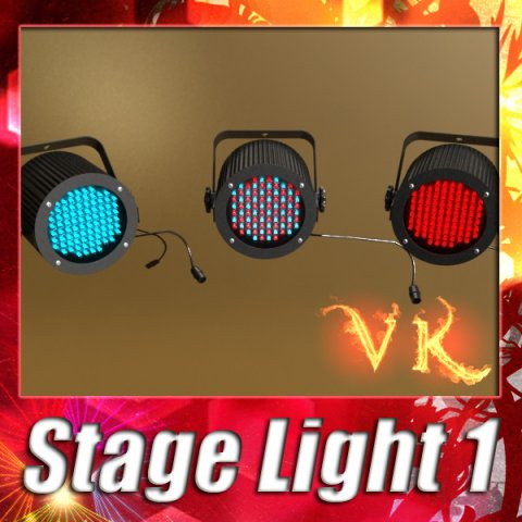 realistic stage light 01 3D Model .c4d .max .obj .3ds .fbx .stl .blend 