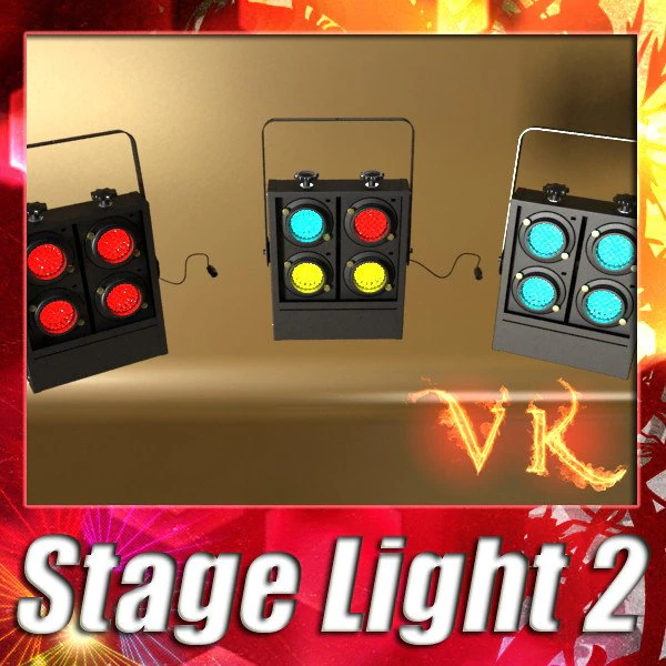 moving head led stage light 02 3D Model .c4d .max .obj .3ds .fbx .stl .blend