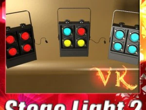 cabe&ccedil;a m&oacute;vel levou luz de palco 02 Modelo 3D