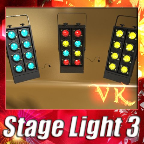 moving head led stage light 03 Model 3D .c4d .max .obj .3ds .fbx .stl .blend 