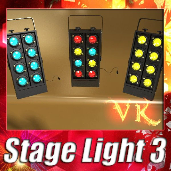 moving head led stage light 03 3D Model .c4d .max .obj .3ds .fbx .stl .blend