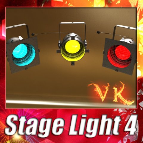 spotlight stage light 04 3D Model .c4d .max .obj .3ds .fbx .stl .blend 