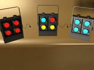 realistic stage lights collection 6 items 3D Model