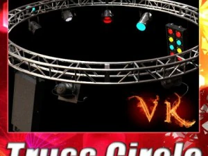 circle truss with stage lights high detail 3D Model