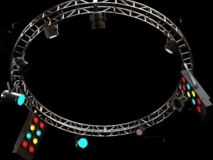 circle truss with stage lights high detail 3D 模型