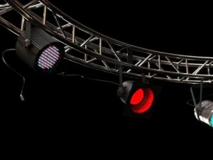 circle truss with stage lights high detail 3D Model