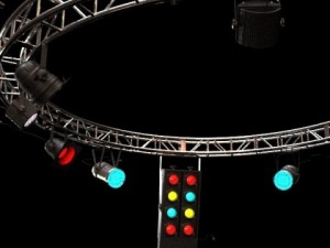 circle truss with stage lights high detail 3D 模型
