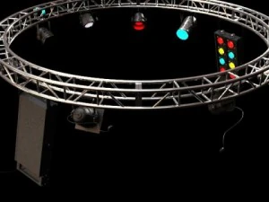 circle truss with stage lights high detail 3D Model