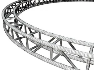 circle truss with stage lights high detail 3D Model