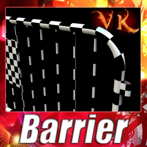 barrier fence high detail 100 x 100 3Dモデル .c4d .max .obj .3ds .fbx .stl .blend 
