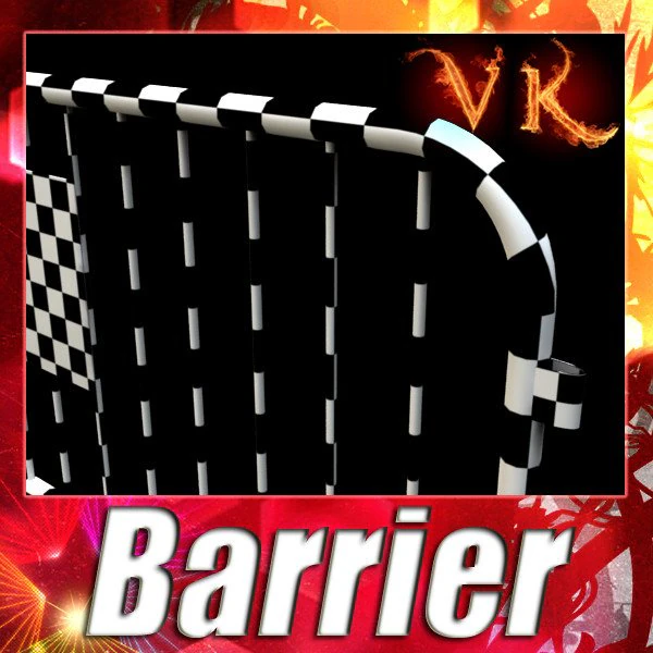 barrier fence high detail 100 x 100 3D Model .c4d .max .obj .3ds .fbx .stl .blend